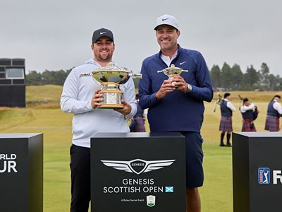 CHRIS GOTTERUP L AND HIS CADDIE BRADY STOCKTON R