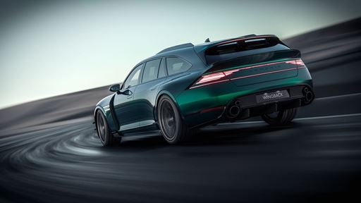 THE G90 WINGBACK CONCEPT S SLEEK REAR END FEATURES A TAILGATE WITH A SHARPLY RAKED REAR WINDOW AND FUNCTIONAL DESIGN