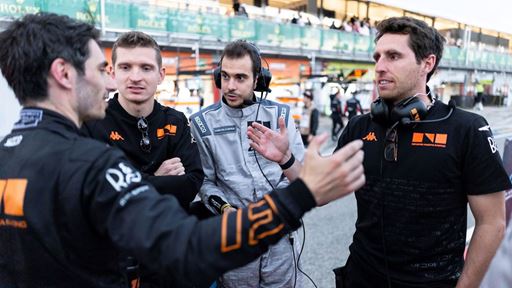 DANI JUNCADELLA RIGHT REGROUPING WITH FELLOW 19 GMR 001 HYPERCAR DRIVERS PAUL LOUP CHATIN LEFT MATHIEU JAMINET