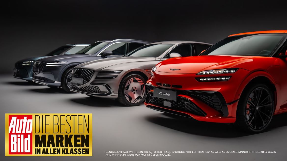 GENESIS WINS BEST BRAND OVERALL IN AUTO BILD ANNUAL READERS SURVEY