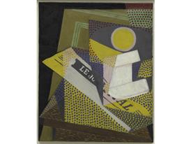 Juan-Gris - NEWSPAPER AND FRUIT DISH
