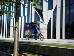 GLS-Paketlieferungen in der Düsseldorfer Innenstadt komplett emissionsfrei