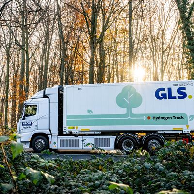 Zustelltour als Innovation GLS setzt seit Ende 2023 den ersten mit Wasserstoff betriebenen Lkw im Fernverkehr ein