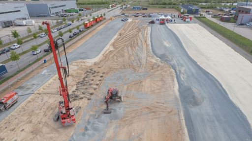 GLS Germany setzt Spatenstich für neues Depot in Bremen: Spezialbohrer ebnet Weg für Baumaßnahme