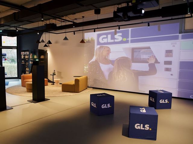 Moderne Fl che moderne Technik der Premium Paketshop zeigt die Zukunft der Out of Home Struktur von GLS Germany