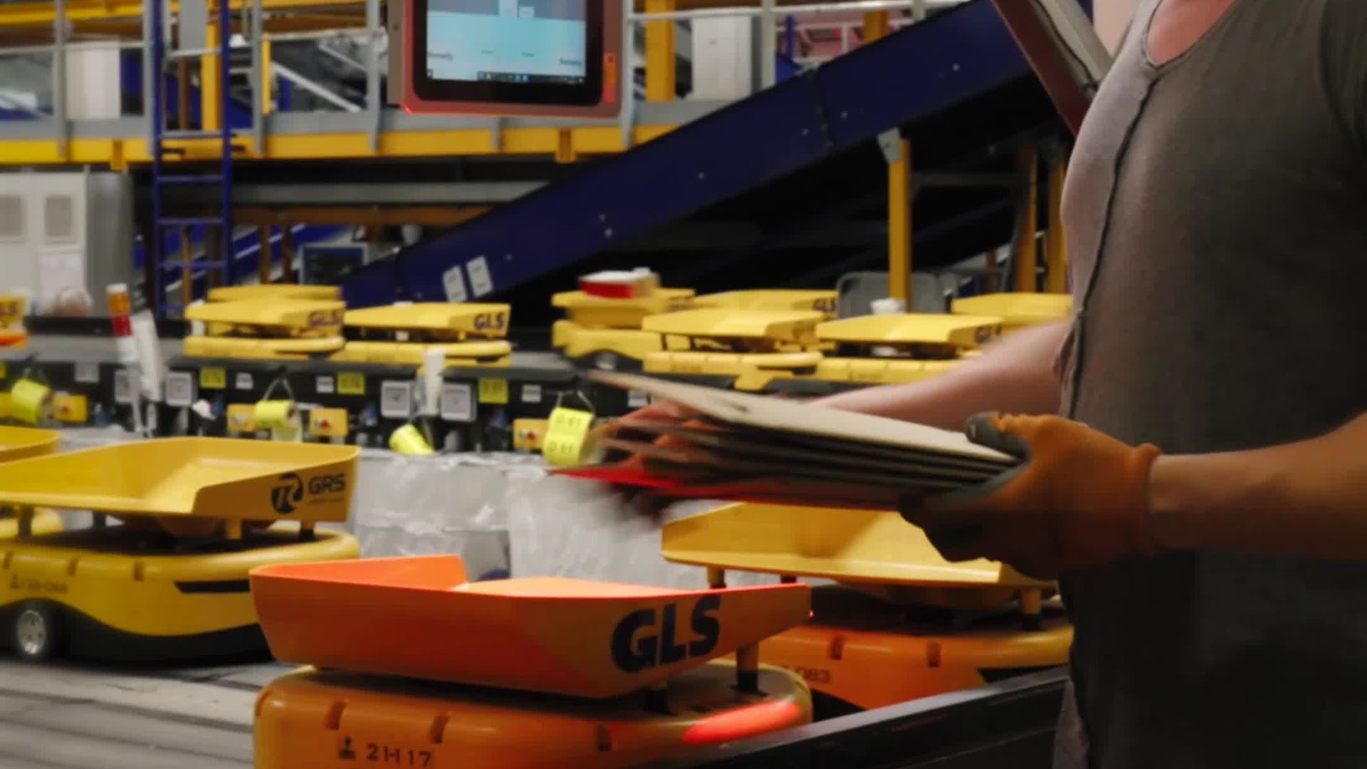 Die innovativen Sortierroboter im Depot Bielefeld.