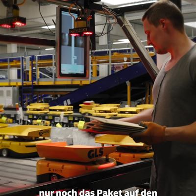 Die innovativen Sortierroboter im Depot Bielefeld.
