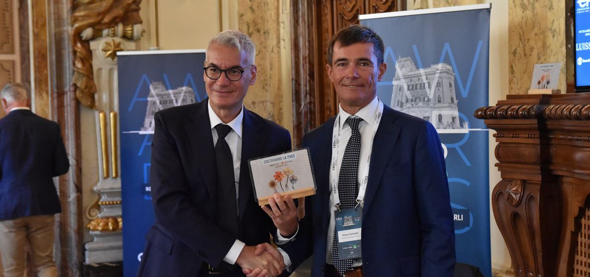 Klaus Schädle, Group Area Managing Director GLS, premiato ai CEOforLIFE Awards Italia 2022