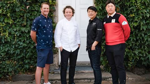 MARC WARREN (GOLFER), TOM KITCHIN (CHEF), MUN KIM (CHEF), IM SUNG-JAE (GOLFER)