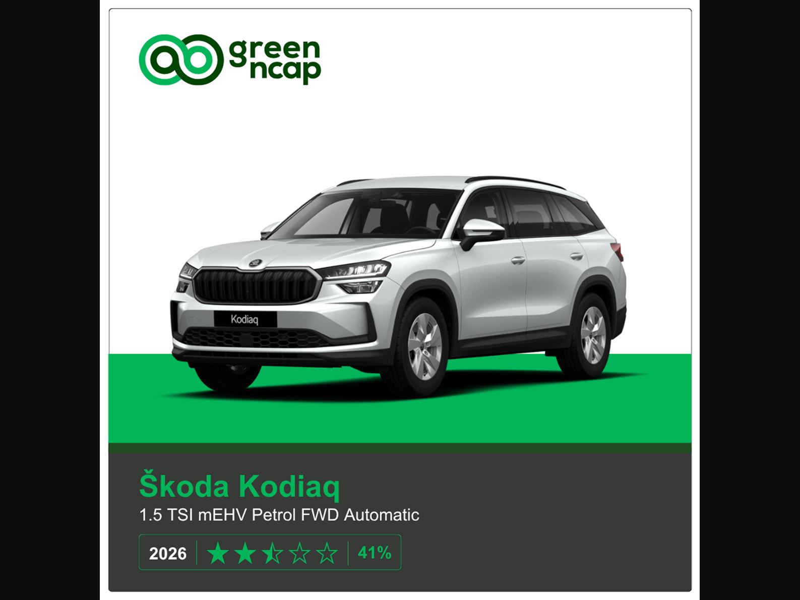 koda Kodiaq Green NCAP results 2026
