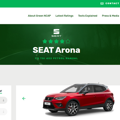SEAT Arona on website