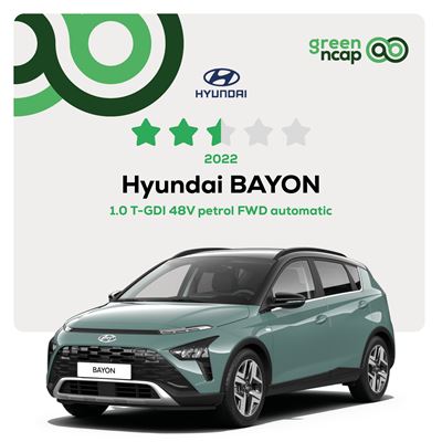 Hyundai BAYON − Green NCAP 2022 Results − 2½ stars
