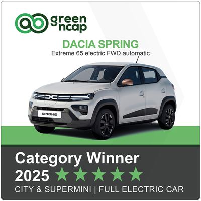 Dacia Spring Green NCAP Category Winner 2025 City Supermini Full Electric Car