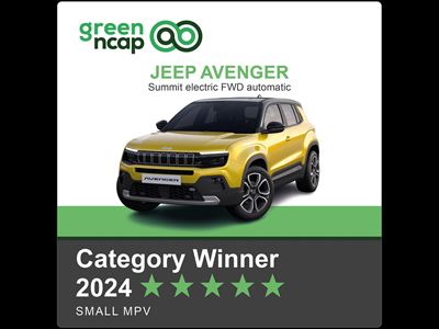 Jeep Avenger Green NCAP Category Winner 2024 Small MPV