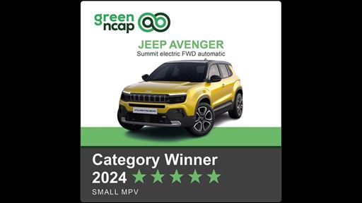 Jeep Avenger Green NCAP Category Winner 2024 Small MPV