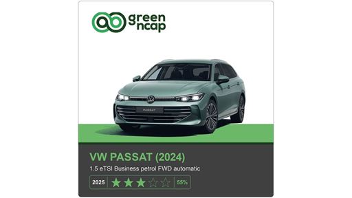 VW Passat 2024 Green NCAP results 2025