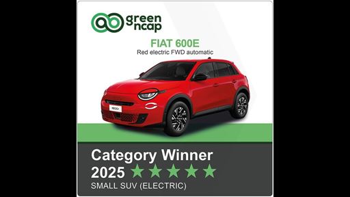 FIAT 600e Green NCAP Category Winner 2025 Small SUV Electric