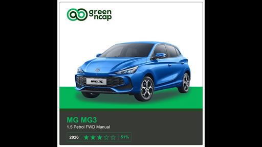 MG MG3 Green NCAP results 2026