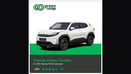 Toyota Urban Cruiser Green NCAP results 2026