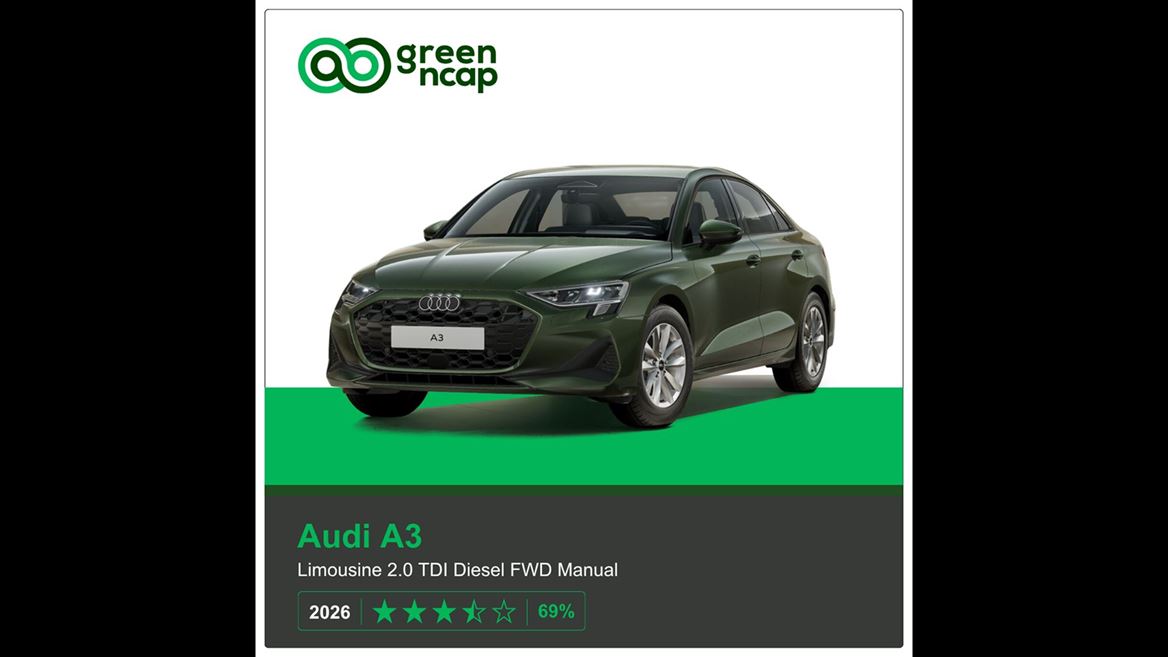 Audi A3 Green NCAP results 2026