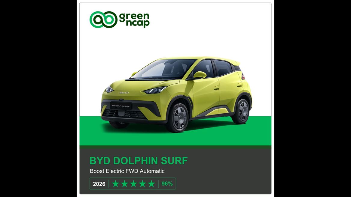 BYD DOLPHIN SURF Green NCAP results 2026