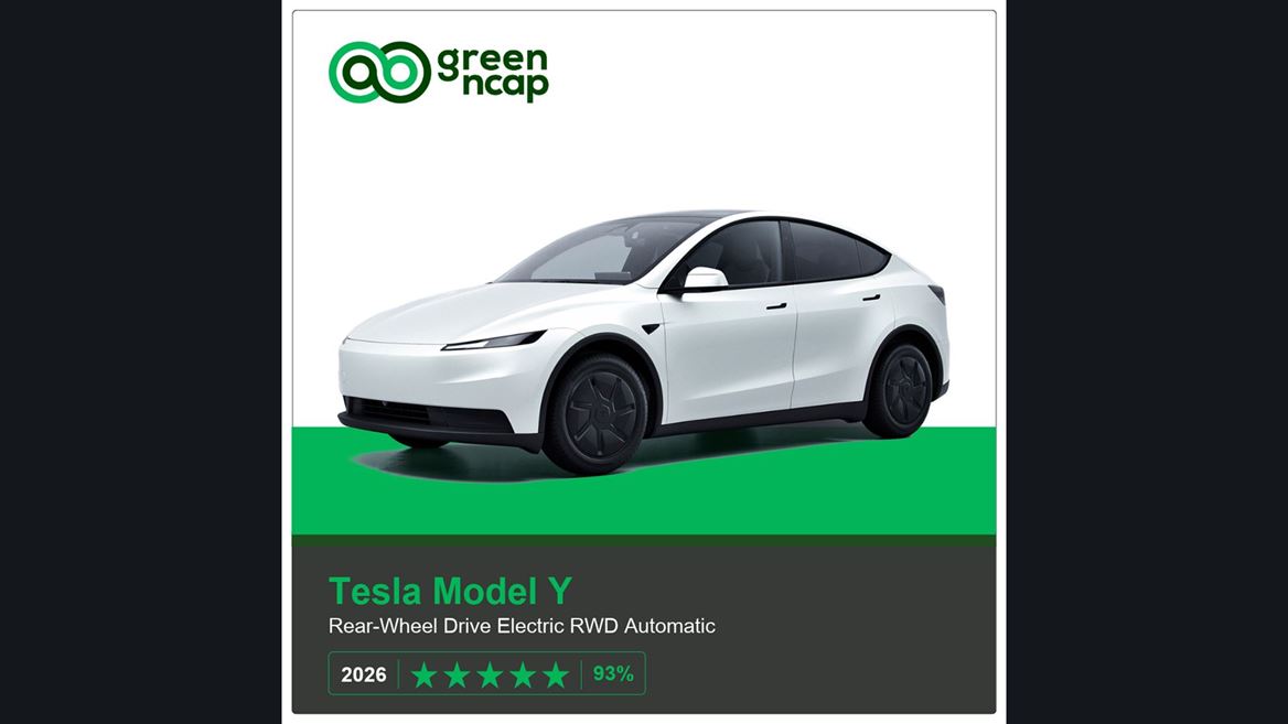 Tesla Model Y Green NCAP results 2026