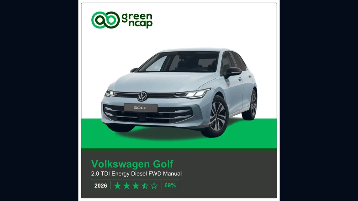 VW Golf Green NCAP results 2026