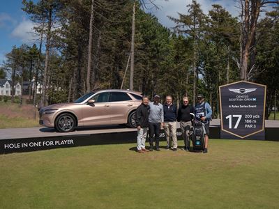 JORDAN SMITH MAKES INCREDIBLE HOLE IN ONE AT GENESIS SCOTTISH OPEN TO WIN A CAR FOR HIMSELF AND HIS 