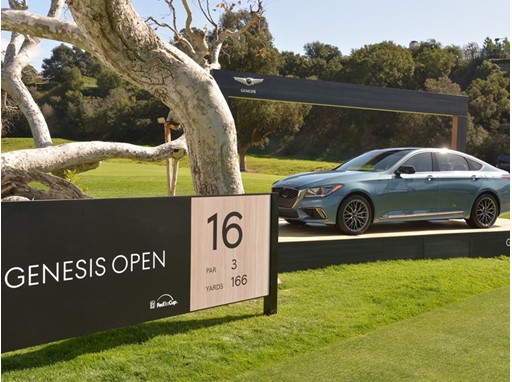G80 SPORT ON DISPLAY AT 2018 GENESIS OPEN HOLE 16