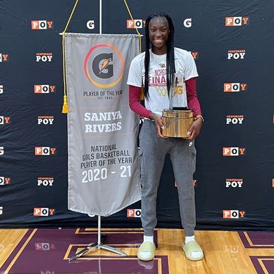 2020-21 Gatorade National Girls Basketball Player of the Year Award Winner Saniya Rivers