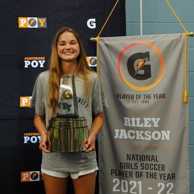 2021-22 Gatorade National Girls Soccer Player of the Year Award Winner Riley Jackson