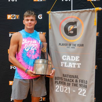 2021-22 Gatorade National Boys Track and Field Player of the Year Award Winner Cade Flatt