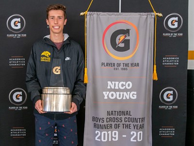 2019-20 Gatorade National Boys Cross Country Runner of the Year Award Winner Nico Young