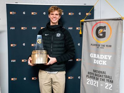 2021-22 Gatorade National Boys Basketball Player of the Year Award Winner Gradey Dick