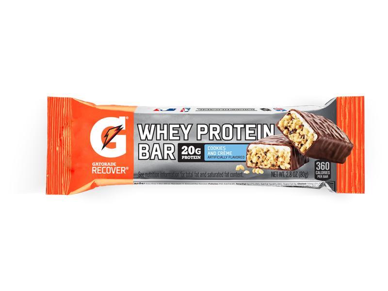 Gatorade : Cookies and Crème Gatorade Recover Whey Protein Bar