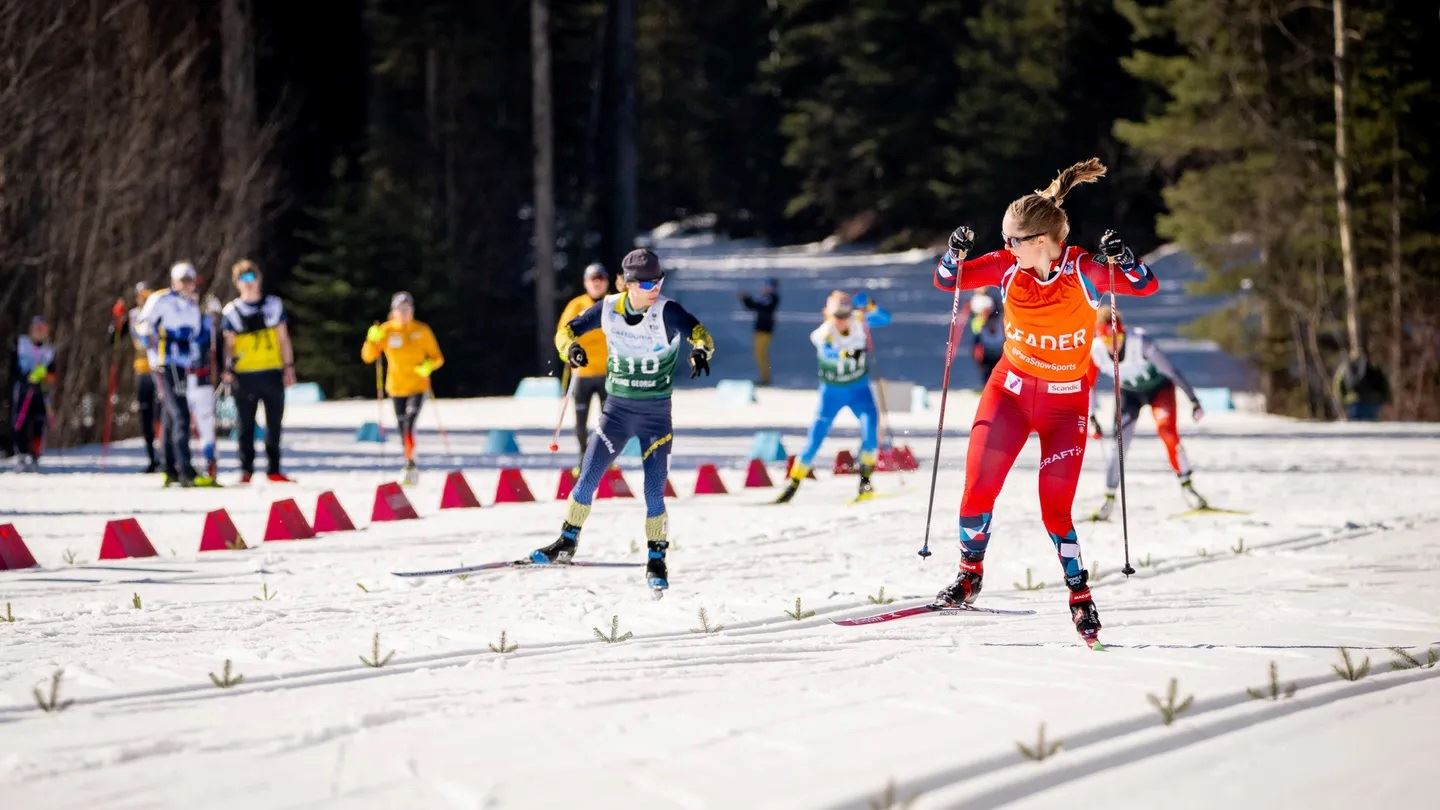 Vilde Nilsen NOR ahead of Liudmyla Liashenko UKR in Prince George 2024