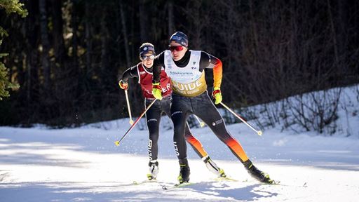 Linn Kazmaier GER sport class NS2 and her guide Florian Baumann in Prince George 2024