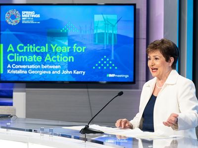 IMF / Kristalina Georgieva and John Kerry on Climate Change