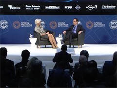 U.S. Treasury Secretary Steve Mnuchin and IMF MD Christine Lagarde Discuss Economic Cooperation