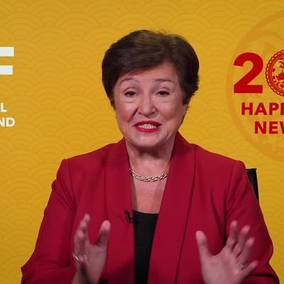 IMF总裁克里斯塔利娜• 格奥尔基耶娃 2024年农历新年视频祝福 - Clean