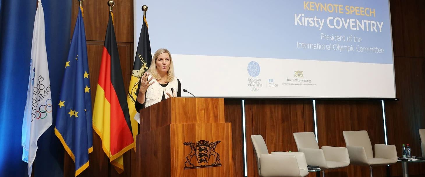 IOC President Coventry at European Evening of Sport Every eligible athlete team and official must be able to take part without discrimination or political interference