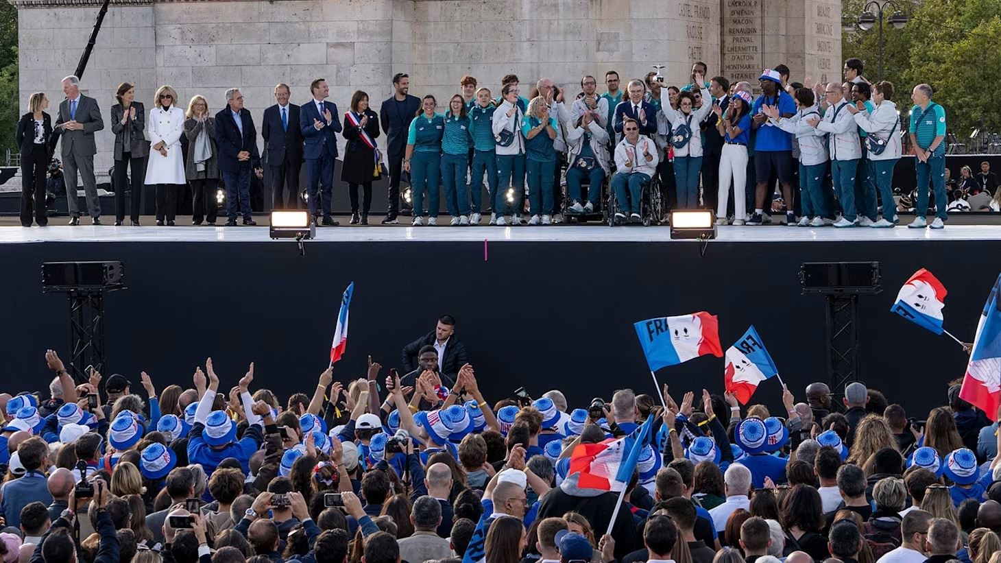 IOC awards Olympic Cup to the people of France at spectacular ceremony on the Champs lys es