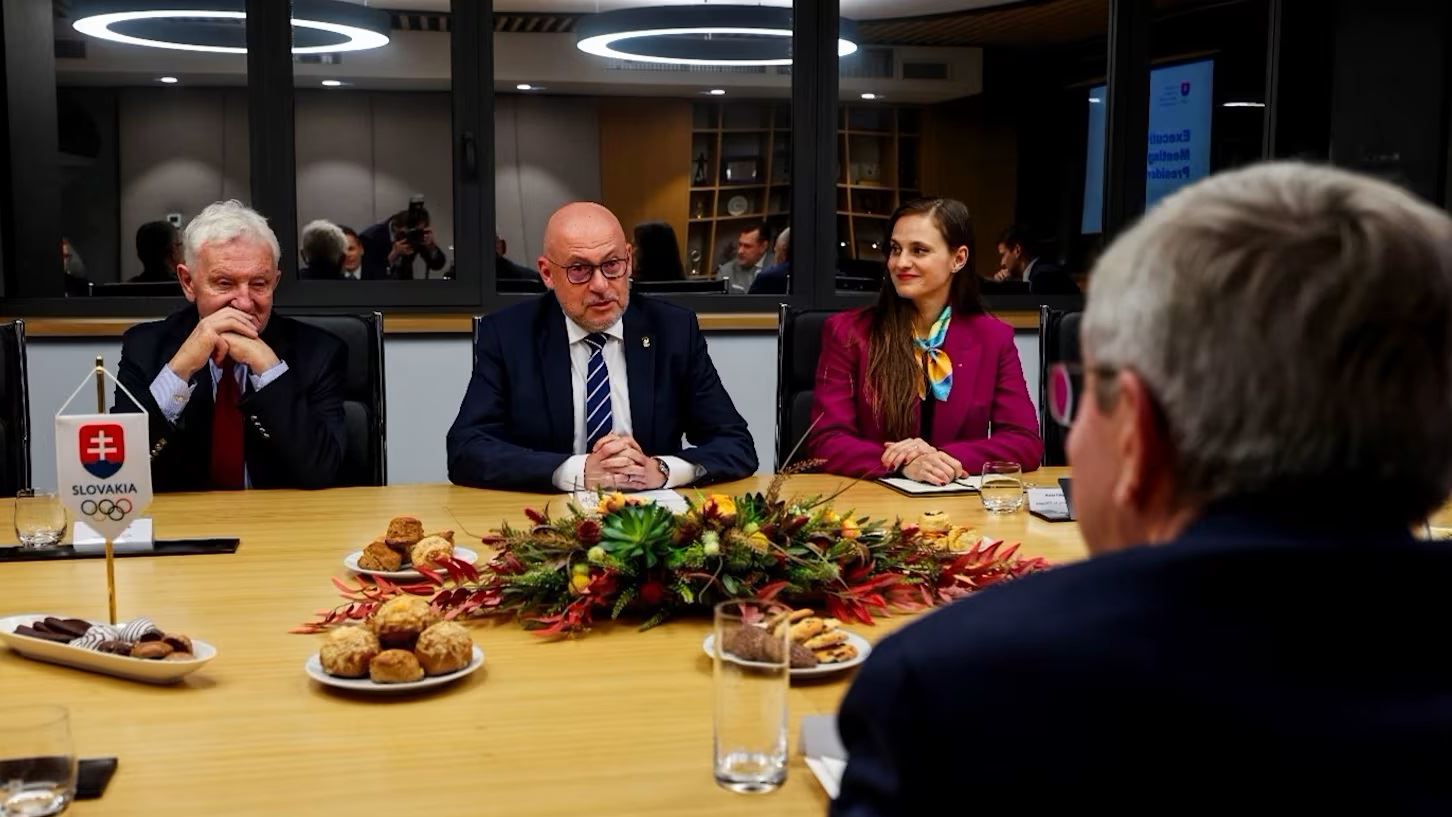 IOC President Thomas Bach visits NOC of Slovakia in Bratislava