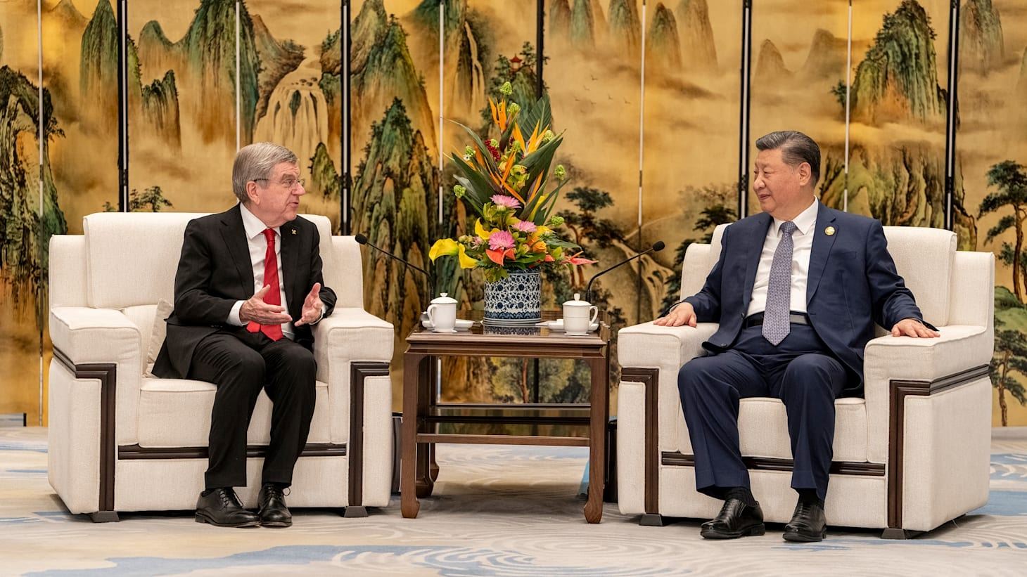 IOC President Thomas Bach in China for Asian Winter Games meets Chinese President Xi Jinping in Harbin