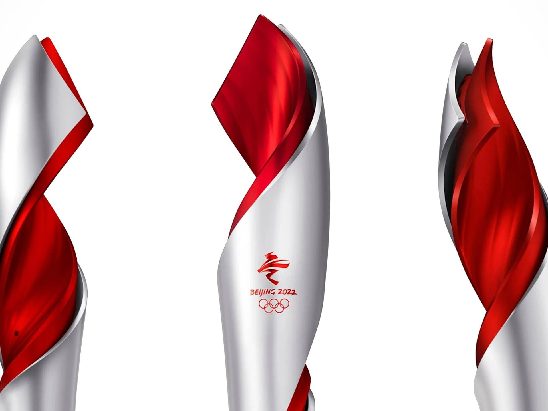 Full set of Olympic torches from The Olympic Museum in Beijing for exhibition