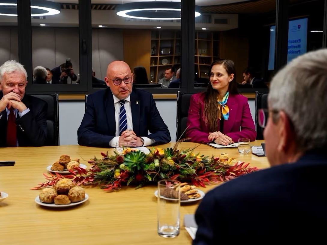 IOC President Thomas Bach visits NOC of Slovakia in Bratislava