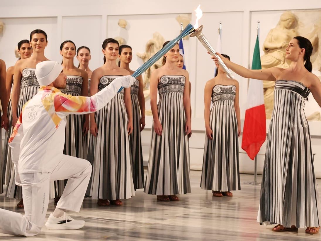 Olympic flame lit in Ancient Olympia as Milano Cortina 2026 Olympic Torch Relay begins