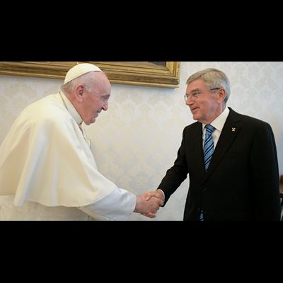 IOC President welcomes message from His Holiness Pope Francis that the Olympic Games Paris 2024 can unite the whole wo