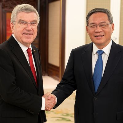 IOC President Bach meets China s Premier Li Qiang