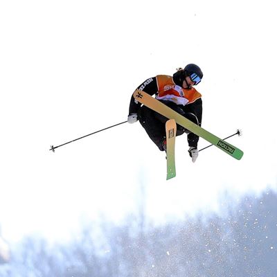 Finley Melville Ives NZL in action during the Freestyle Skiing Men s Freeski Big Air Qualification at the Hoengseong